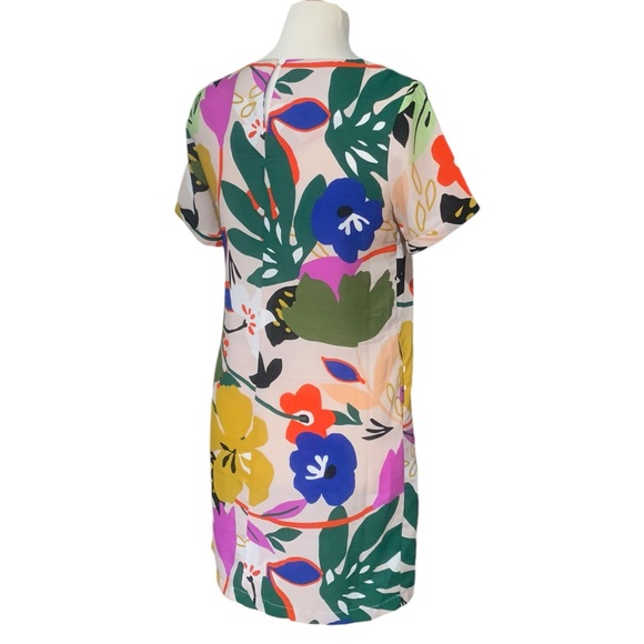 Lili Sidonio and Molly Bracken tropical  Casual Dress with Short Sleeves size s - Picture 2 of 6